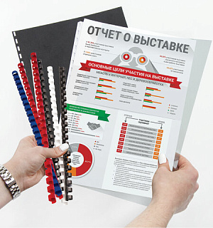 Пружины пластиковые для переплета, КОМПЛЕКТ 100 шт., 12 мм (для сшивания 56-80 л.), синие, BRAUBERG, 530914