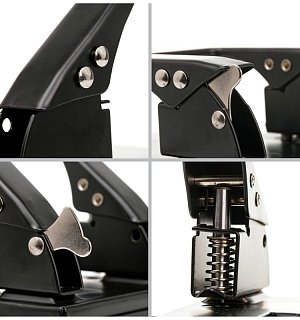 Дырокол OfficeSpace 30л., металлический, черный, с линейкой