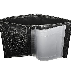 Портмоне водителя OfficeSpace иск. кожа, черный, крокодил