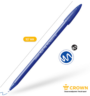 Ручка капиллярная Crown "MultiPla" синяя, 0,3мм