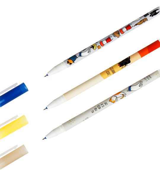 Ручка гелевая стираемая MESHU "Meow" синяя, 0,5мм, корпус ассорти