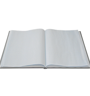Книга учета OfficeSpace, А4, 96л., клетка, 200*290мм, твердый переплет 7БЦ, блок газетный