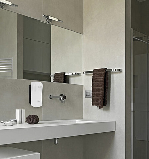 Дозатор для мыла-пены LAIMA PROFESSIONAL ORIGINAL, НАЛИВНОЙ, 0,8 л, белый, ABS-пластик, 605776
