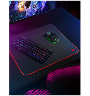 Коврик для мыши Defender Black XXL 400*355*3мм, ткань+резина