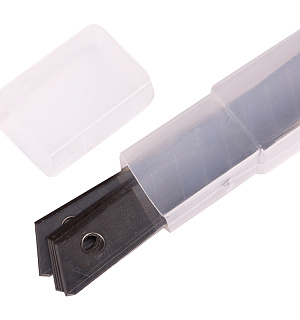 Лезвия для канцелярских ножей OfficeSpace, 9мм, 10шт., в пластиковом пенале