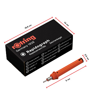Пишущий элемент для рапидографа Rotring 1,0мм, картон. упаковка