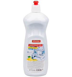 Чистящее средство OfficeClean Professional "Санитарный гель. Лимон", кислота, пуш-пул, 1л