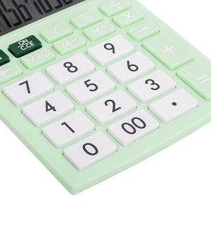Калькулятор настольный BRAUBERG ULTRA PASTEL-12-LG (192x143 мм), 12 разрядов, двойное питание, МЯТНЫЙ, 250504