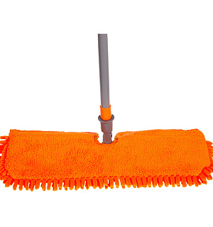 Швабра двусторонняя OfficeClean Professional, телескоп. ручка 70-120см, насадка МОП микрофибра 40 см