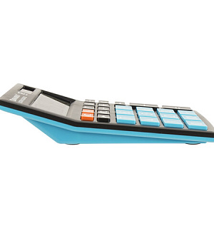 Калькулятор настольный BRAUBERG ULTRA COLOR-12-BKBU (192x143 мм), 12 разрядов, двойное питание, ЧЕРНО-ГОЛУБОЙ, 250497