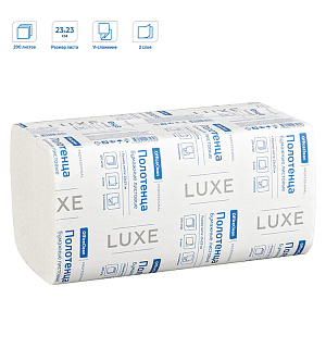 Полотенца бумажные лист. OfficeClean Professional(V-сл) (Н3), 2-слойные, 200л/пач, 23*23см, белые, люкс