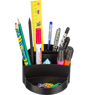 Подставка-органайзер д/канцеляр. мелочей Attache 8 отделений office черный