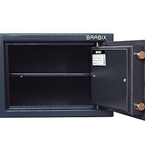 Сейф BRABIX "КМ-260", 260х360х290 мм, 13 кг, ключевой замок + полка, крепление к стене, 291165