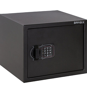 Сейф мебельный BRABIX "SF-280EL", 280х350х300 мм, электронный замок, черный, 291149, S103BR212414