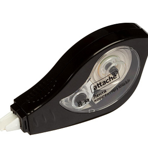 Корректирующая лента 5ммx8м Attache Black & White черный корпусбелый колп