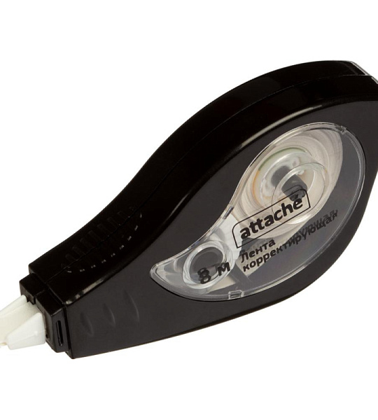 Корректирующая лента 5ммx8м Attache Black & White черный корпусбелый колп