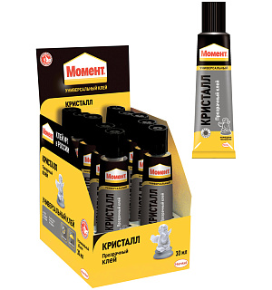 Клей Момент "Кристалл", прозрачный, 30мл, шоу-бокс