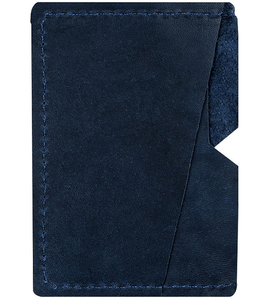 Кардхолдер OfficeSpace, 3 отделения, 10*7см, натуральная кожа, темно-синий
