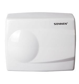 Сушилка для рук SONNEN HD-298, 1500 Вт, металлический корпус, антивандальная, белая, 604193