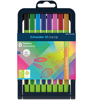 Набор капиллярных ручек Schneider "Line-Up" 08цв., 0,4мм, европодвес