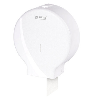 Диспенсер для туалетной бумаги LAIMA PROFESSIONAL ORIGINAL (Система T1), БОЛЬШОЙ, белый, ABS-пластик, 605768