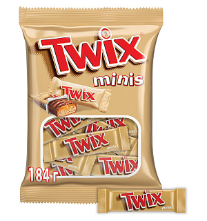 Шоколадные батончики TWIX "Minis", 184 г, 2263