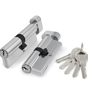 Цилиндровый механизм Fuaro 100 ZM 80 (40х10х30) CP, с вертушкой, 5 ключей, цвет хром