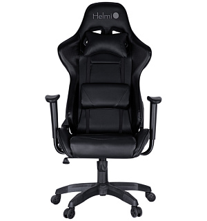 Кресло игровое Helmi HL-G09 "Control", экокожа черная, 2 подушки