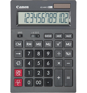 Калькулятор настольный ПОЛНОРАЗМЕРНЫЙ CANON бухг.AS-444 II 12 разряд.черный