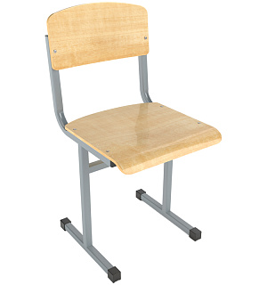 Стул ученический нерегулируемый 380*380*460мм, 6гр, серый каркас