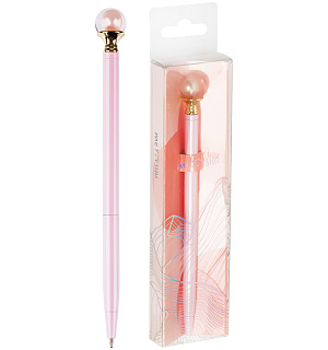 Ручка шариковая автоматическая MESHU "Pink pearl" синяя, 1,0мм