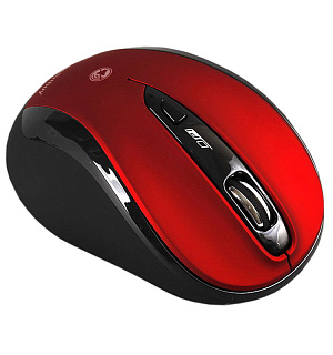 Мышь беспроводная Smartbuy 612AG, бесшумная работа кнопок, красный, 5btn+Roll