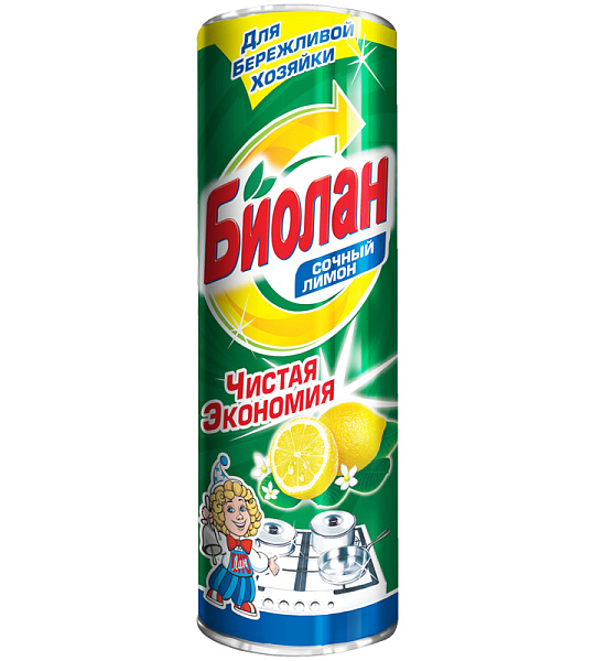 Средство чистящее Биолан "Сочный Лимон", порошок, 400г