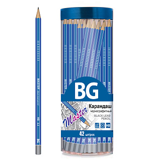 Карандаш ч/г BG "Master" HB, шестигран., заточен