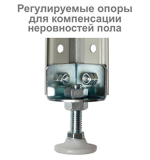 Стеллаж металлический BRABIX "MS Plus-200/30-5", 2000х1000х300 мм, 5 полок, регулируемые опоры, 291108, S241BR163502