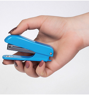 Степлер №10 OfficeSpace до 12л., пластиковый корпус, синий