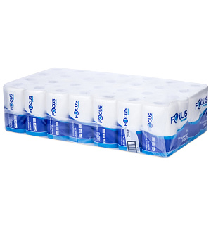 Бумага туалетная Focus Optimum, 2 слойн, мини-рулон, 22м/рул, 4шт., тиснение, белая