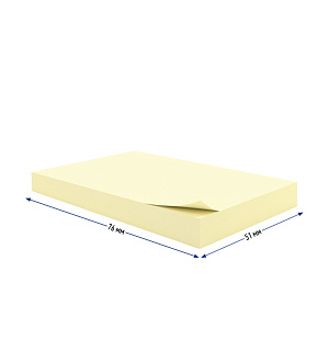 Самоклеящийся блок Berlingo "Standard", 76*51мм, 100л, желтый