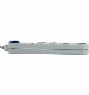 Сетевой фильтр SONNEN DX04, 4 розетки, 2 USB-порта, с заземлением, 10 А, 1,5 м, серый, 513493