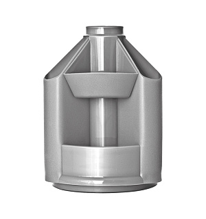 Настольная подставка СТАММ "Mini Desk", вращающаяся, серый металлик