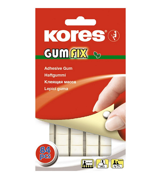 Клейкая лента -масса KORES Gum Fix удаляемая 84 шт/уп 31600