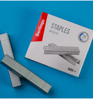 Скобы для степлера №23/13 Berlingo, оцинкованные, 1000шт.