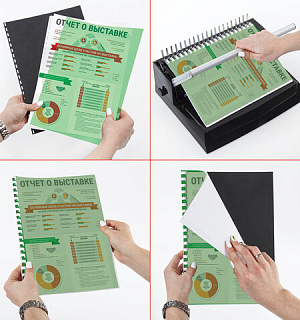 Обложки пластиковые для переплета, А4, КОМПЛЕКТ 100 шт., 200 мкм, прозрачно-зеленые, BRAUBERG, 530832