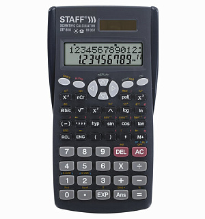 Калькулятор инженерный двухстрочный STAFF STF-810 (181х85 мм), 240 функций, 10+2 разрядов, двойное питание, 250280