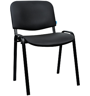Стул Helmi HL-F01 "Изо", каркас черный, обивка кожзам черный
