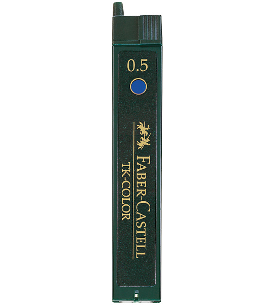 Грифели для механических карандашей Faber-Castell "TK-Color", 12шт., 0,5мм, синие