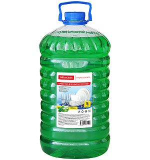 Средство для мытья посуды OfficeClean Professional "Алоэ и зеленый чай", ПЭТ, 5л