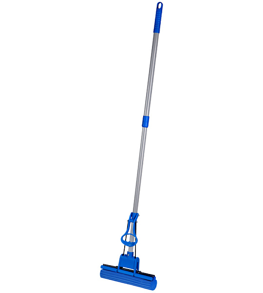 Швабра самоотжимная OfficeClean Professional с губ.насадкой, ПВА 27см, ролик. отжим, телеск. ручка 70-125