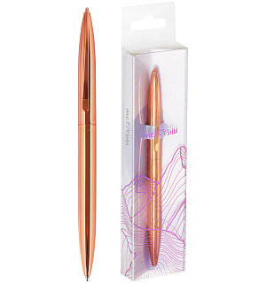 Ручка шариковая автоматическая MESHU "Rose gold" синяя, 1,0мм