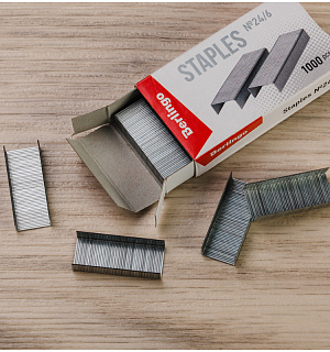 Скобы для степлера №24/6 Berlingo, оцинкованные, 1000шт.